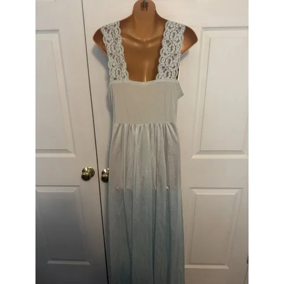 Vintage Shadowline Peignoir Set Nightgown and Robe 2 PC L